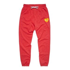 Charlie Hustle Red & Gold Kansas City Chiefs Heart Jogger Sweatpants